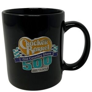 Cracker Barrel Old Country Store 500 NASCAR Race Black Coffee‎ Mug Tea Cup